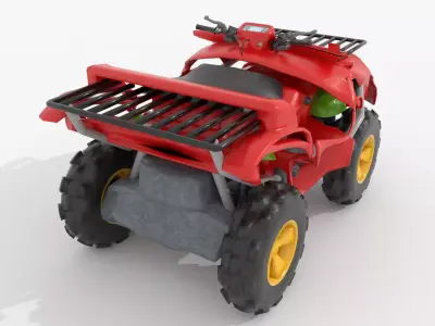Quad Bike v1 BLEND-OBJ-FBX-DAE-GLB 3D model
