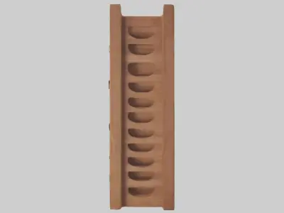 Wooden winerack model Low-poly 3D model