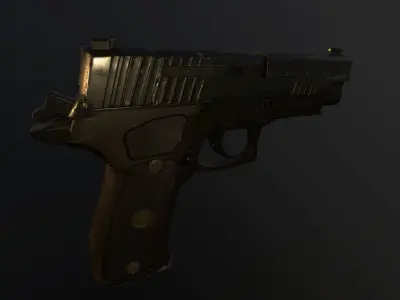 Worn out P226 Legion Low-poly 3D model
