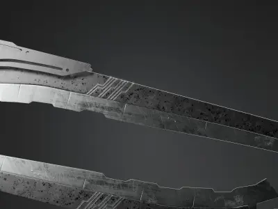 sword Low-poly 3D model 23