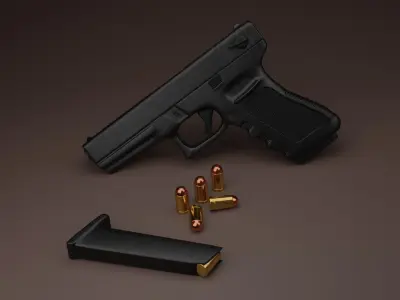 glock 17 avstria pistol 3D model