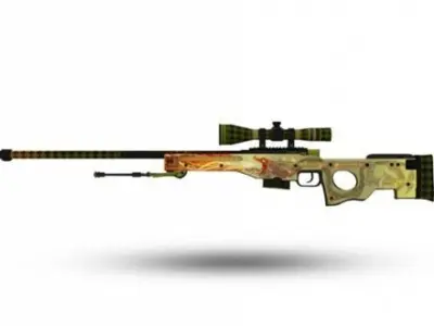 AWP Dragon Lore with Skins 3D model