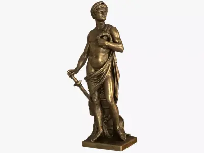 Roman Imperator - Gold Low-poly 3D model