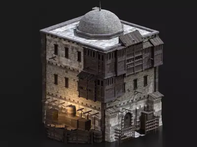 Medieval Modular Buildings  Vol 02 3D model