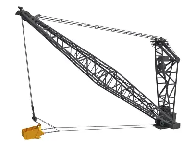 Dragline Excavator Bucket 3D model