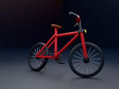 Modern Bicycle 3D Model Game Ready Bike Asset Low-poly 3D model