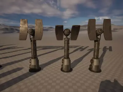 Animated Sci-Fi Props And Machinery Collection - UE5 Ready Low-poly 3D model