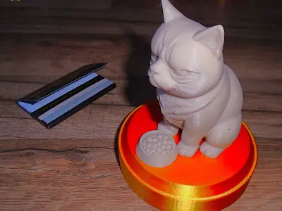 Grumpy Cat Herb Grinder-2-Part Magnetic - MellowVerse 3D print model