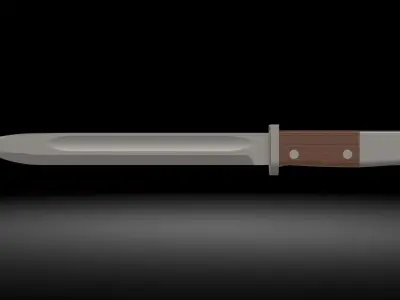 M1884 98 III Bayonet - Detailed 3D Model 3D model