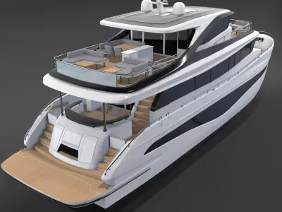 P X80 Yacht 3D Model 3D model