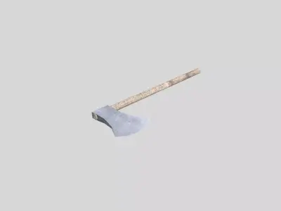 low poly medieval axe 2 Low-poly 3D model