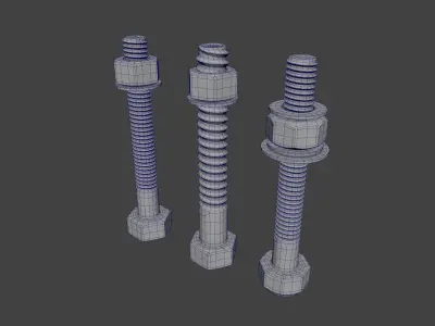 Bolts three 3D model