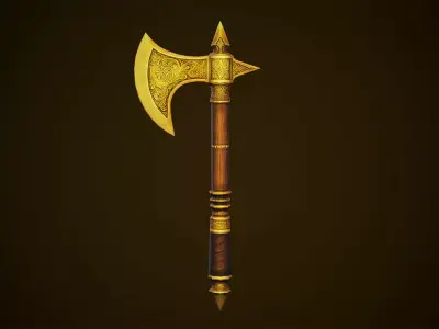 Golden Axe - Game Ready Weapon Low-poly 3D model