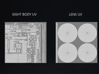 T-EAGLE MARCH 2-8x IR GUN SIGHT Low-poly 3D model