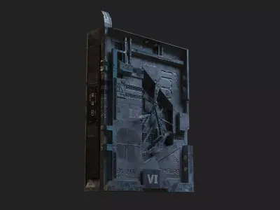 Old Book Clock Low-poly 3D model