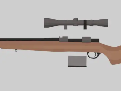 Low poly Mossberg Sniper Low-poly 3D model