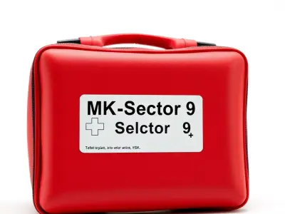 Red Emergency Kit Model Pack for Simulation and Training Low-poly 3D model
