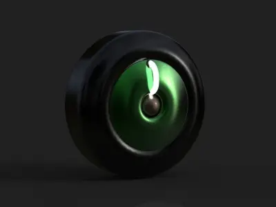 Futuristic Neon Tire 3D model