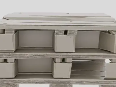 Fantasy Wooden Cargo Pallet for 3D print 3D model