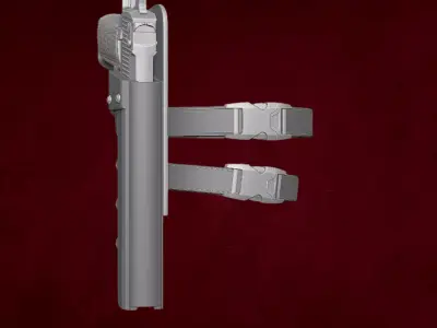 Long Slide Desert Eagle STL Files For Action Figures 3D print model