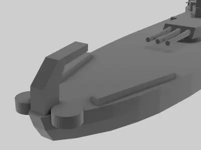 USS Iowa - Model for small scale printing 3D print model