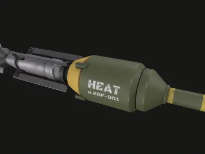 Missile Low-poly 3D model get