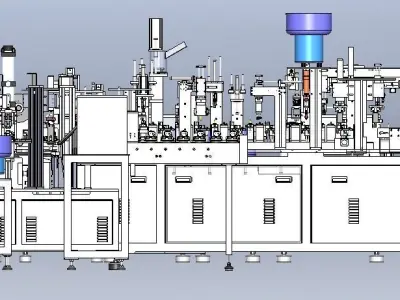 Motor automatic assembly production line 3D model
