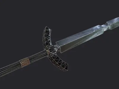 Fantasy Stylish Weapon- Dan Sword Low-poly 3D model