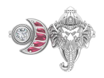 Ganpati Ring 3D print model