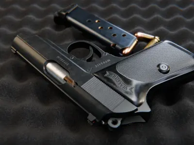 Walther PPK Pistol Low-poly 3D model