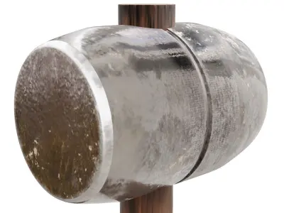Wood and Steel Mallet 3D model