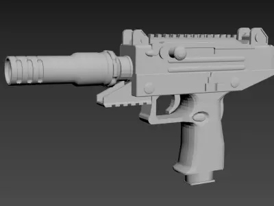 UZI PISTOL  Low-poly 3D model