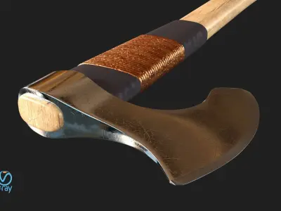 Axe One Handed  Free low-poly 3D model