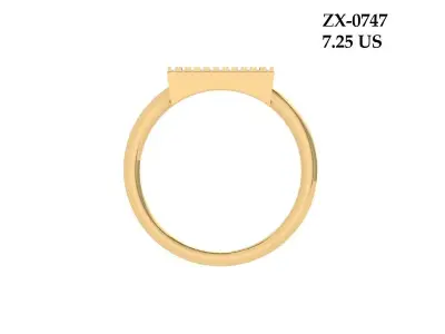 Solitaire Engagement Ring 3D print model 99