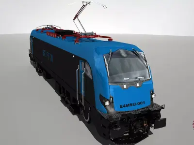 E4MSU train Low-poly 3D model
