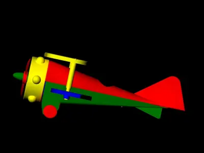 Plane Plastic Toy Airplane  Low-poly 3D model