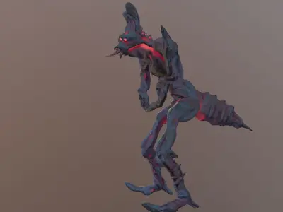 Insect Swamp Warrior Low-poly 3D model