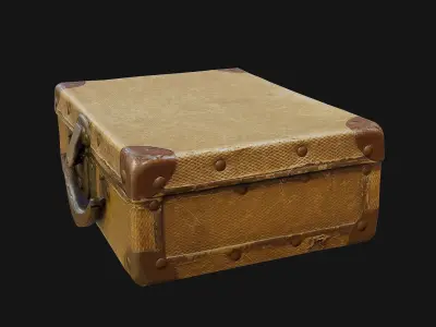 Vintage Suitcase Free low-poly 3D model
