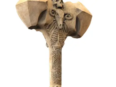 Ancient Bone Hammer Cosplay Free 3D print model