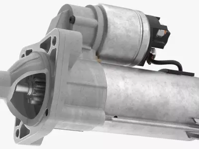 Car Ignition Starter Motor System Simplified 3D model