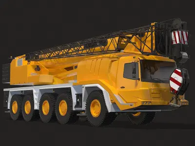 Mobile Crane GMK 5059 3D model purchase