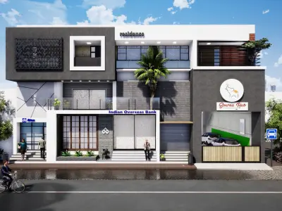 Commercial building 3D model purchase