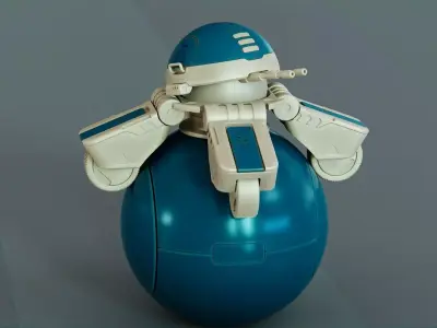 BALL ROBOT L-1 rigged Free 3D model