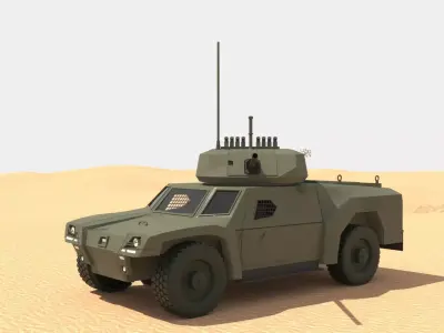 Akrep II Turkish Army Low-poly 3D model