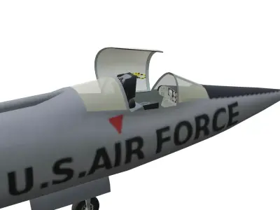 Lockheed NF-104A Aerospace Trainer Low-poly 3D model