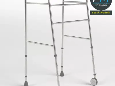 Front-wheeled walker 3D model