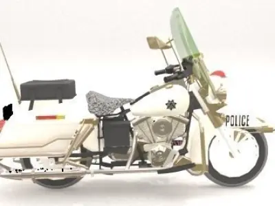 police motorcycle 3D model