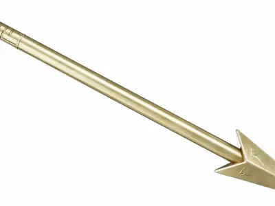 Golden trident 3D model purchase
