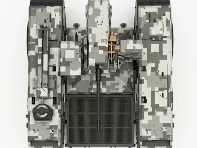 Ground Vehicle Low-poly 3D model