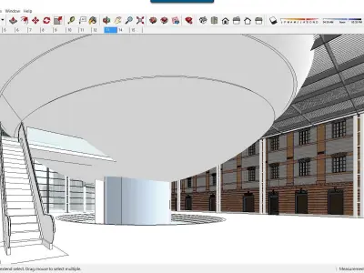 Sketchup Commercial Complex C4 3D model
